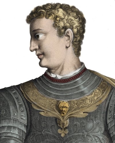 Caligula (Caius Caesar Germanicus) (12-41), Roman Emperor - Caius Caesar Germanicus dit Caligula (12-41), Roman Emperor - Engraving by Pierre Jean Mariette av Pierre Jean Mariette