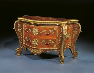George III bombe commode, ca. 1760-65 (palisander, frukttre og intarsia) av Pierre Langlois