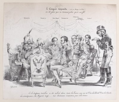 Den suspenderte kongressen, ca. 1829. av Pierre Langlumé