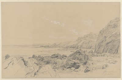 Kystlandskap i Granville av Pierre Louis Dubourcq