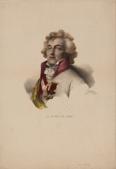 Portrett av Charles-Joseph, Prince de Ligne 1735-1814, 1825 av Pierre Louis Henri Grevedon