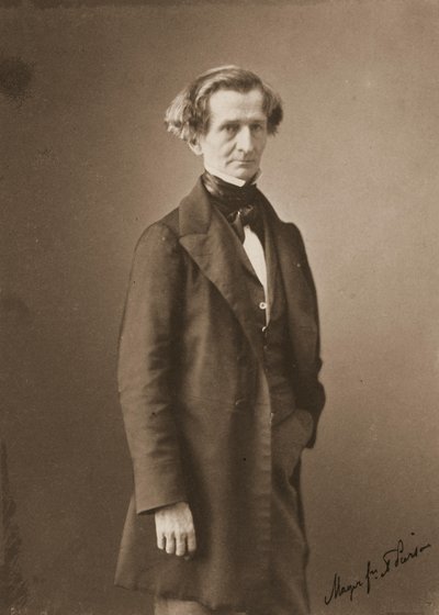 Portrett av Hector Berlioz 1803-1869, ca. 1850 av Pierre Louis Pierson