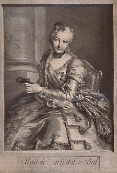 Madame de Pompadour, elskerinne til kong Louis XV av Frankrike, 1700-tallet 1894 av Pierre Louis de Surugue