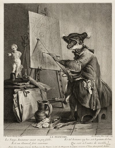 Apemaleren av Pierre Louis de Surugue