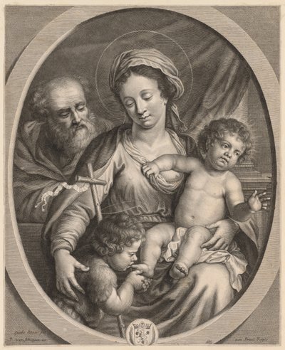 Holy Family og S. John. av Pierre Louis van Schuppen