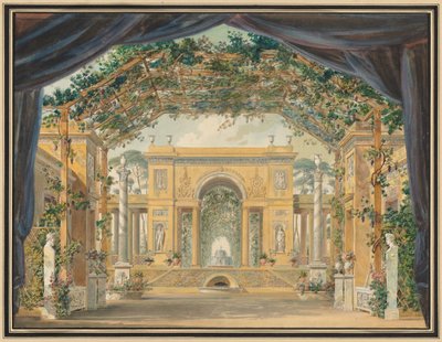 Utsmykning utført for fødselsdagen til Hans Majestet Kongen av Westfalen, 1811. av Pierre Luc Charles Ciceri