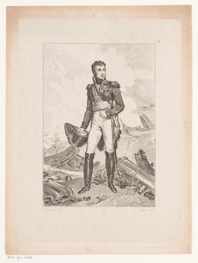 Portrett av Jean Lannes, hertugen av Montebello Samling av historiske portretter av baron Gérard (serietittel) Collection des Portraits historiques de Mr. le Baron Gérard (serietittel) av Pierre Michel Adam