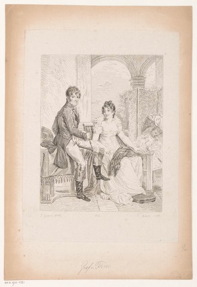 Portrett av Moritz von Fries og hans kone Samling av historiske portretter av Baron Gérard (serietittel) Samling av portretter Historiques de Mr. le Baron Gerard (serietittel) av Pierre Michel Adam