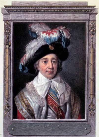 Fransk revolusjon: Portrett av Paul de Barras (1755-1829), fransk politiker. Gravering av Alix Pierre Michel (1762 - 1817). av Pierre Michel Alix