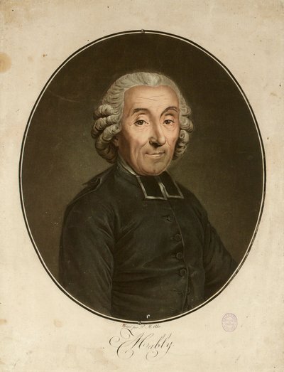 Portrett av Gabriel Bonnot de Mably 1709-1785, ca. 1790. av Pierre Michel Alix
