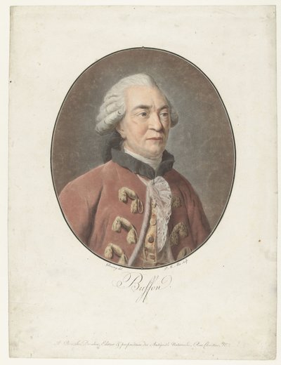 Portrett av Georges Louis Leclerc graaf van Buffon Buffon (tittel på objekt) Collection of Great Men (serietittel) av Pierre Michel Alix