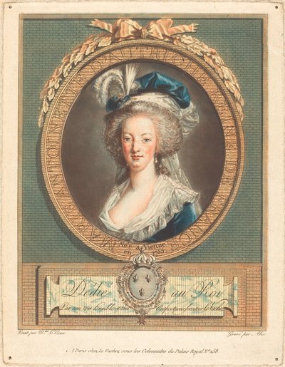 Dronning Marie-Antoinette, ca. 1789. av Pierre Michel Alix