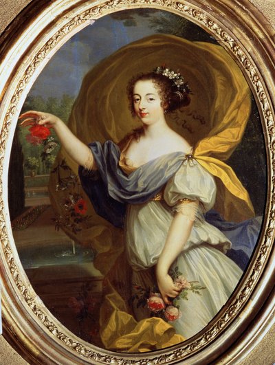""Portrett av Louise Francoise De La Baume Le Blanc, hertuginne av Valliere (Madame De La Valliere) (1644-1710), favoritt av Louis XIV, i flora"" Maleri av Pierre Mignard (1612-1695) 1600-talls Pouchkine Museum , Moskva av Pierre Mignard