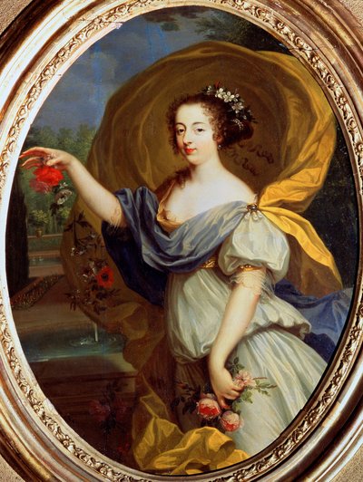 Portrett av hertuginne de la Valliere som Flora, 1600-tallet. av Pierre Mignard