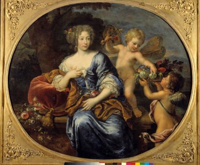 Portrett av Francoise Athenais (Francoise-Athenais) av Rochechouart Mortemart, Marquise de Montespan (eller Madame de Montespan) (1640-1707) Maleri av Pierre Mignard (1612-1695) 1600-tallet. Bourges. Bærmuseet av Pierre Mignard