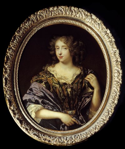 Portrett av Madame de Saint Germain. Helene Ferrand, datter av en rådmann i parlamentet i Paris, kone til Louis Foucault, Marquis de Saint Germain Beaupre; døde i en alder av 34 år mellom 1681 og 1691. Maleri av Pierre Mignard (1612-1695) av Pierre Mignard
