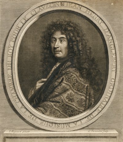 Portrett av komponisten Jean-Henri dAnglebert 1629-1691, 1689 av Pierre Mignard
