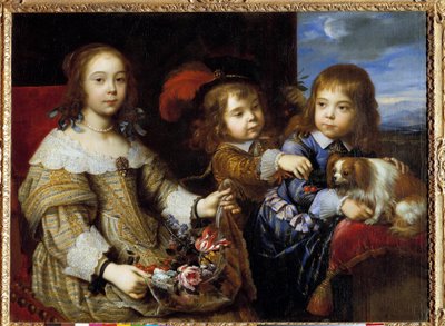 The Children of the Duke of Bouillon Maleri av Pierre Mignard (1612-1695) 1647. Honolulu, Academy of Arts av Pierre Mignard