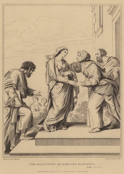 Hilsen til Maria og Elizabeth, Luke av Pierre Mignard