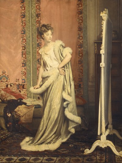 Foran speilet, 1873. av Pierre Paul Lêon Glaize