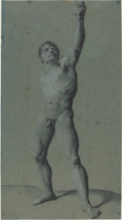 Mannlig nakenstudie av Pierre Paul Prud
