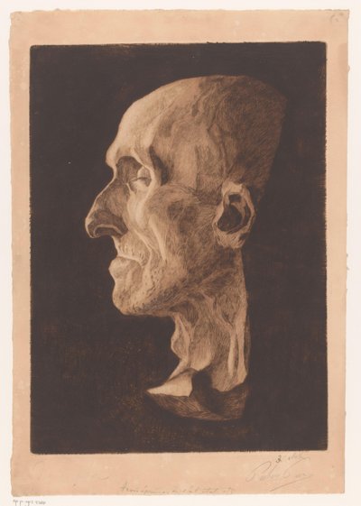Dodenmasker av Antonio Canova av Pierre Peeters (signed by artist)