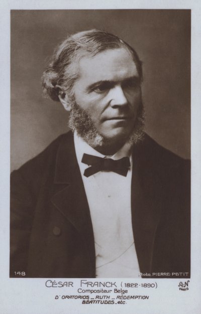Cesar Franck , belgisk komponist og pianist (s/hv-bilde) av Pierre Petit