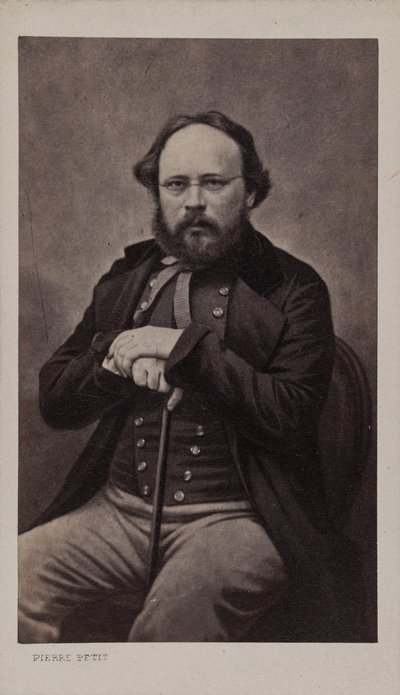 Portrett av Pierre-Joseph Proudhon 1809-1865, ca 1860. av Pierre Petit