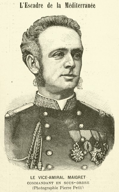 Viseadmiral Maigret, nestkommanderende for den franske middelhavsflåten av Pierre Petit