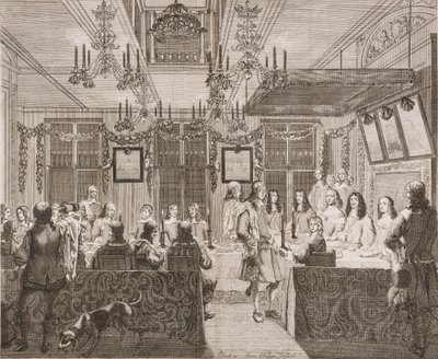 King Charles II spiste middag med Lucy Walter av Pierre Philippe