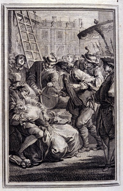 Belphegor - i ""Fortellinger og noveller på vers"" av Jean La Fontaine. 1776. Illustrasjon av P.P. Choffard. av Pierre Philippe Choffard