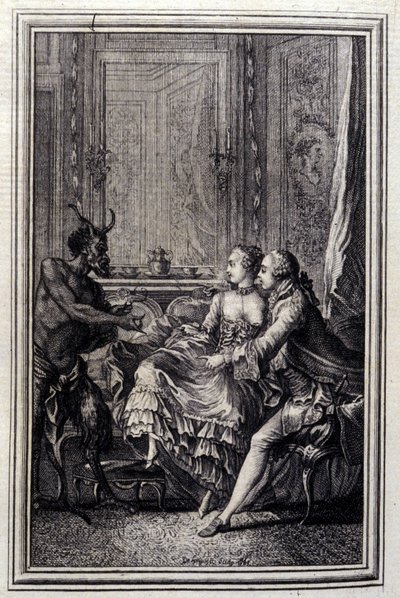 The Impossible Thing - i ""Fortellinger og noveller på vers"" av Jean La Fontaine. 1776. Illustrasjon av P.P. Choffard. av Pierre Philippe Choffard