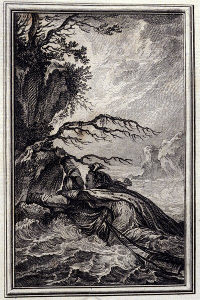 Forloveden til kongen av Garbe - i "" Fortellinger og nyheter i vers "" av Jean La Fontaine. 1776. Illustrasjon av P.P. Choffard. av Pierre Philippe Choffard