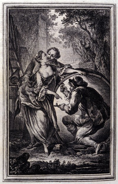 Le Cuvier - i ""Fortellinger og noveller på vers"" av Jean La Fontaine. 1776. Illustrasjon av P.P. Choffard. av Pierre Philippe Choffard