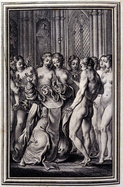 Le Glouches - i "" Fortellinger og noveller i vers "" av Jean La Fontaine. 1776. Illustrasjon av P.P. Choffard. av Pierre Philippe Choffard