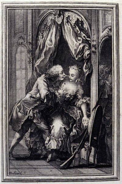 Misforståelser - i ""Fortellinger og noveller på vers"" av Jean La Fontaine. 1776. Illustrasjon av P.P. Choffard. av Pierre Philippe Choffard