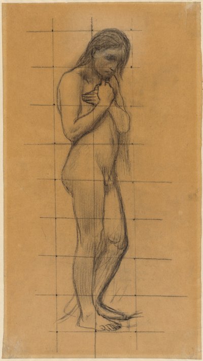 Stehender männlicher Akt av Pierre Puvis de Chavannes