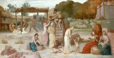 Cider, ca. 1864 (olje på papir, lagt ned på lerret) av Pierre Puvis de Chavannes