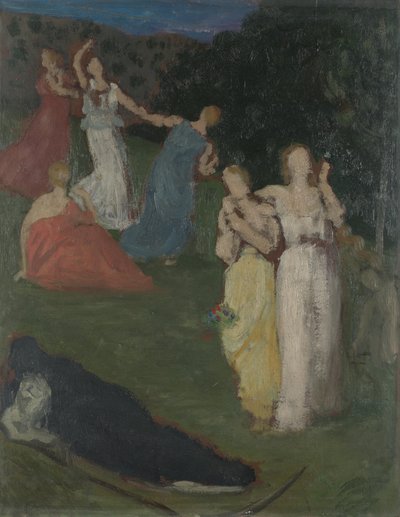 Death and the Maiden, før 1872 av Pierre Puvis de Chavannes