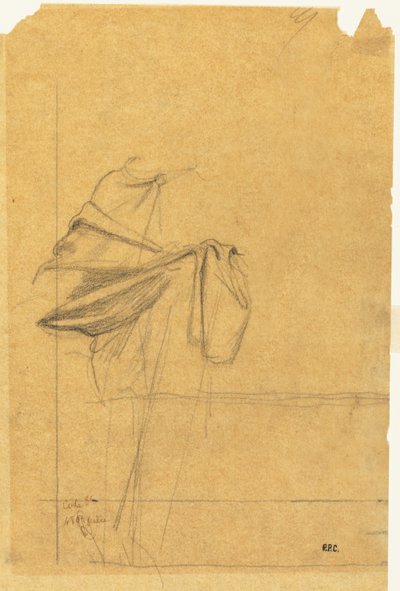 Draperistudie, andre halvdel av 1800-tallet. av Pierre Puvis de Chavannes