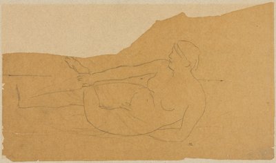 Weiblicher Akt av Pierre Puvis de Chavannes