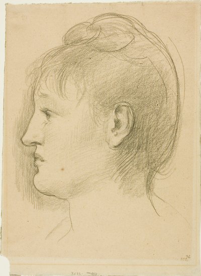 Hodet til en kvinne av Pierre Puvis de Chavannes