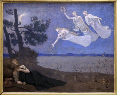Le Reve (vede în somn Iubire, Glorie și Bogăție) (pictură) norvegiană av Pierre Puvis de Chavannes