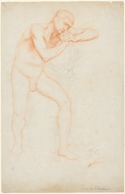 Naken mann, 1891. av Pierre Puvis de Chavannes