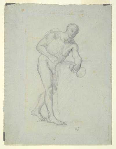 Nakenfigur med en kolbe av Pierre Puvis de Chavannes