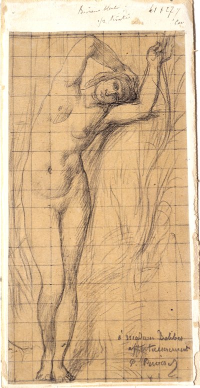 Studie für die Figur von "La Saône" av Pierre Puvis de Chavannes