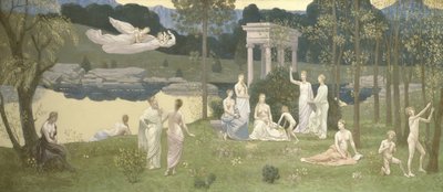 The Sacred Grove, Beloved of the Arts and the Muses, 188489. av Pierre Puvis de Chavannes