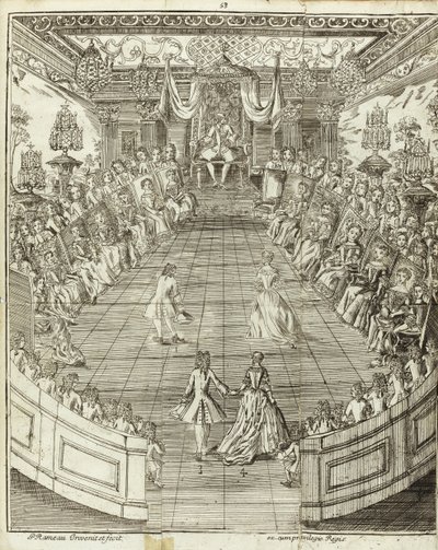 Illustrasjon fra The Dancing Master, 1734 av Pierre Rameau