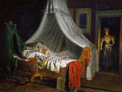 Return from dance, maleri av Pierre Roch Vigneron (1789-1872), olje på lerret, 24,4x32,5 cm, Frankrike av Pierre Roch Vigneron
