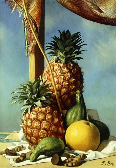Stilleben med ananas; Stilleben med ananas av Pierre Roy